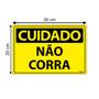 Imagem de Combo 6 Placas De Sinalização Cuidado Não Corra 30x20 Ecom IA - SC74 F9e