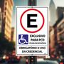 Imagem de Combo 6 Placas De Sinalização Estacionamento Exclusivo Para Pessoa Com Deficiência PCD 20x30 Ecom IA - P-4/3 F9e