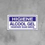 Imagem de Combo 6 Placas De Sinalização Higiene Álcool Gel Higienize Suas Mãos 20x10 Ekomunike - P-37/1 F9e
