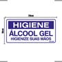 Imagem de Combo 6 Placas De Sinalização Higiene Álcool Gel Higienize Suas Mãos 20x10 Ekomunike - P-37/1 F9e