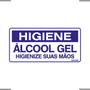 Imagem de Combo 6 Placas De Sinalização Higiene Álcool Gel Higienize Suas Mãos 20x10 Ekomunike - P-37/1 F9e