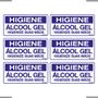 Imagem de Combo 6 Placas De Sinalização Higiene Álcool Gel Higienize Suas Mãos 20x10 Ekomunike - P-37/1 F9e