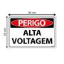 Imagem de Combo 6 Placas De Sinalização Perigo Alta Voltagem 30x20 Ecom IA - SP7 F9e