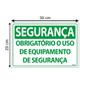 Imagem de Combo 6 Placas De Sinalização  Segurança Obrigatório O Uso De Equipamento De Segurança 30x20 Ecom IA - SS11 F9e