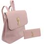 Imagem de combo bolsa mochila feminina com carteira feminina