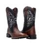 Imagem de Combo Bota Texana Masculina Bico Quadrado Couro Texas Gold Delegada Café com 3 acessorios