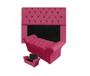 Imagem de Combo Cabeceira Mirage e Calçadeira Baú Veneza Casal 140 cm Suede Rosa Pink - DL Decor