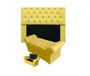Imagem de Combo Cabeceira Mirage e Calçadeira Baú Veneza King 195 cm Suede Amarelo - DL Decor
