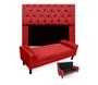 Imagem de Combo Cabeceira Mirage + Recamier Baú Fenix Casal 140 cm Corano Vermelho - DL DECOR