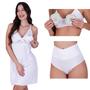 Imagem de Combo Camisola Amamentação Renda + Rosquinha para Seios + Calcinha Thamires - c17 COMBO CAM. AMAM