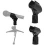 Imagem de Combo com 3 Unidades de Suporte Apoio Para Microfone Cachimbo Móvel Pedestal Tripé Rosca 3/8 5/8 Serve Vários Modelos