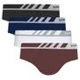 Imagem de Combo Com 4 Cuecas Slip Microfibra Sem Costura Lupo Original