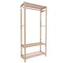 Imagem de Combo De Arara Dupla Closet Cabideiros De Madeira Pinus Design