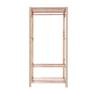 Imagem de Combo De Arara Dupla Closet Cabideiros De Madeira Pinus Design