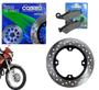 Imagem de Combo Disco Freio Cobreq Traseiro Honda Nx 400 Falcon Xre 300 Sem Abs + Pastilha Traseira Cobreq