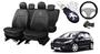 Imagem de Combo Elegância: Capas de Couro para Bancos Peugeot 307 2002-2012 + Capa de Volante + Chaveiro