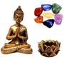 Imagem de Combo Estátua de Buda + Castiçal + Pedras dos Chakras - Mandala de Luz