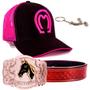 Imagem de  Combo Feminino Boné Mangalarga Cowgirl + Cinto Country Fivela