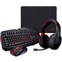 Imagem de Combo gamer 4 em 1 arsenal 625237 led blacklight red - dazz