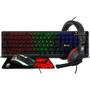 Imagem de Combo Gamer Starter Teclado+Mouse+Fone+Mousepad Eg54 Evolut