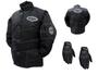 Imagem de Combo Jaqueta Frio Inverno Original Arizona Refletiva Preta Manga Removível Moto Motoboy + Luva X11 Fit Touch Screen