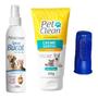 Imagem de Combo Kit Higiene Dental Creme Dental + Spray Bucal para Cães e Gatos + Dedeira 