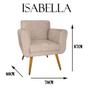 Imagem de Combo Namoradeira e 2 Poltrona Decorativa Para Escritório Isabella Suede Azul Turquesa - LM DECOR