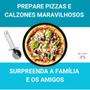 Imagem de Combo Para Pizzas 2 Pçs Forma Redonda + Cortador Lâmina Inox