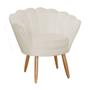 Imagem de Combo Pétala Namoradeira e 2 Poltronas Decorativa Estofada Suede Bege - DL Decor