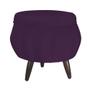 Imagem de Combo Poltrona Decorativa E Puff Para Recepção Pétala Suede Roxo - LM DECOR