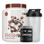 Imagem de Combo Suplemento em pó Fresh Whey Isolado Chocolate Belga e Avela + Creatina + Shakeira - Dux