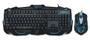 Imagem de Combo teclado e mouse gamer com fio detalhes azuis tc195