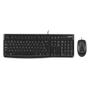 Imagem de Combo Teclado e Mouse Logitech com fio USB Resistente à Respingos e Layout ABNT2 - MK120  