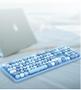 Imagem de Combo Teclado e Mouse Sem Fio 2.4GHz - Retro Full Size com Teclas Numéricas (Azul)