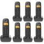 Imagem de Combo Telefone Sem Fio com 6 Ramal para Comunicação Interna