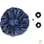 Imagem de Combo Touca De-cetim.Dupla Face Ajustavel + Scrunchie