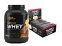 Imagem de Combo whey 900g  + barra yopro caixa com 12 und morango