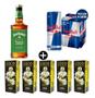 Imagem de Combo Whisky Jack Daniel's Maça + 4 Red Bull + Água de Coco