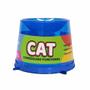 Imagem de Comedouro Alto Cat Azul Transparente 250ml