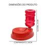 Imagem de Comedouro Bebedouro Automático 500g/500ml Vermelho Para Cães e Gatos Dosador Vermelho Four Plastic