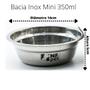 Imagem de Comedouro Bebedouro Bacia Inox Mini NF Pet 350ml