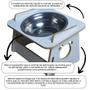 Comedouro Bebedouro Cachorro Elevado Pet Tigela Ração Inox Saudável Branco - Maderacco Imagem de Comedouro Bebedouro Cachorro Elevado Pet Tigela Ração Inox Saudável Branco