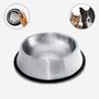Imagem de Comedouro Bebedouro Tigela Para Ração Água Inox 250ml Cães e Gatos Antiderrapante Cão Cachorro Pet Pote