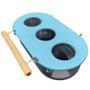 Imagem de Comedouro com Poleiro 3 Furos - Azul
