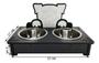 Comedouro Duplo Desenho Cachorro Mdf Pote Inox 480ml 6cm - IDEAL LASER Imagem de Comedouro Duplo Desenho Cachorro Mdf Pote Inox 480ml 6cm