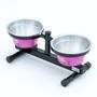 Imagem de Comedouro Duplo Premium Mini Rosa - Nf Pet