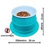 Imagem de Comedouro Elevado com Antiformiga e Pote de Ração 400ml  Ideal para Cães e Gatos, Conforto e Higiene!