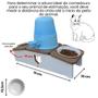 Imagem de Comedouro Elevado Duplo Hibrido Gato Base Bebedouro Pet MDF - Porcelana