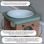 Imagem de Comedouro Elevado Pet Gato MDF Colors - Porcelana - Verde