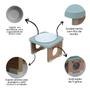 Imagem de Comedouro Elevado Pet Gato MDF Colors - Porcelana - Verde